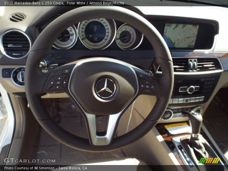 Polar White / Almond Beige/Mocha 2015 Mercedes-Benz C 250 Coupe