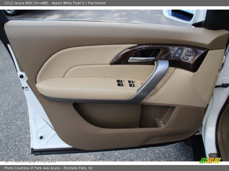 Aspen White Pearl II / Parchment 2012 Acura MDX SH-AWD