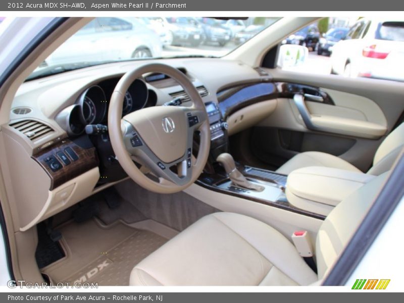 Aspen White Pearl II / Parchment 2012 Acura MDX SH-AWD