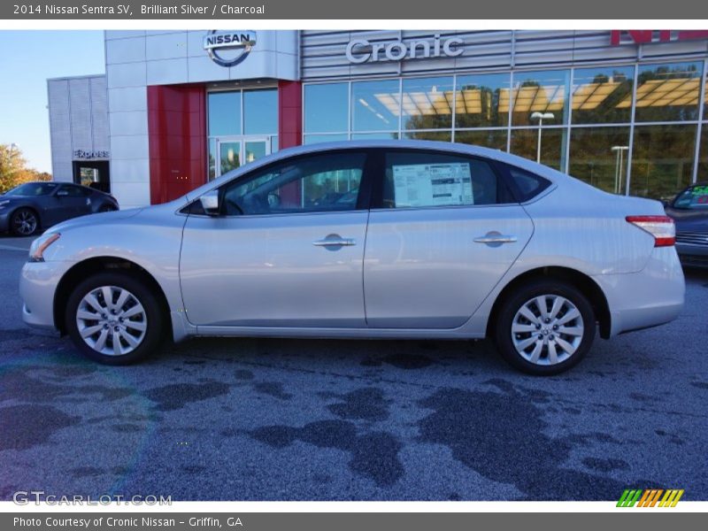 Brilliant Silver / Charcoal 2014 Nissan Sentra SV