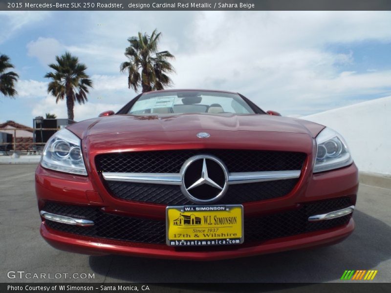 designo Cardinal Red Metallic / Sahara Beige 2015 Mercedes-Benz SLK 250 Roadster