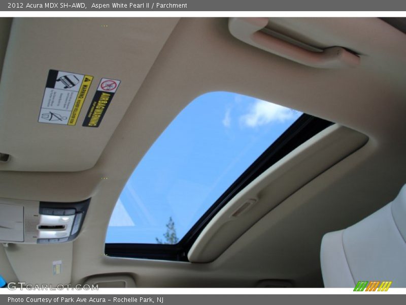 Aspen White Pearl II / Parchment 2012 Acura MDX SH-AWD