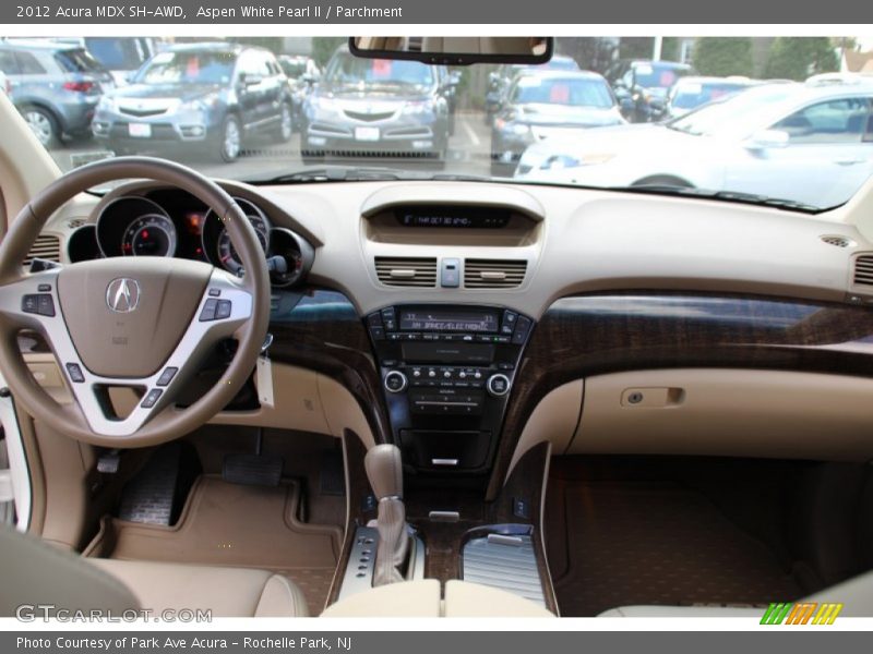 Aspen White Pearl II / Parchment 2012 Acura MDX SH-AWD