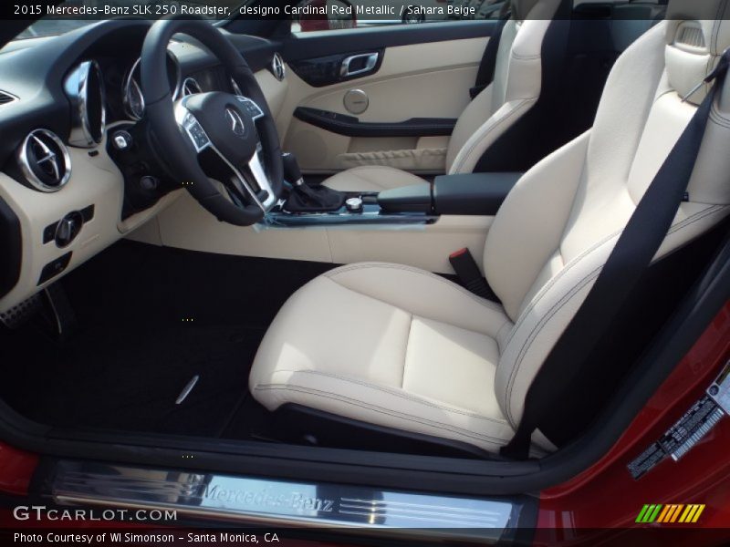 designo Cardinal Red Metallic / Sahara Beige 2015 Mercedes-Benz SLK 250 Roadster