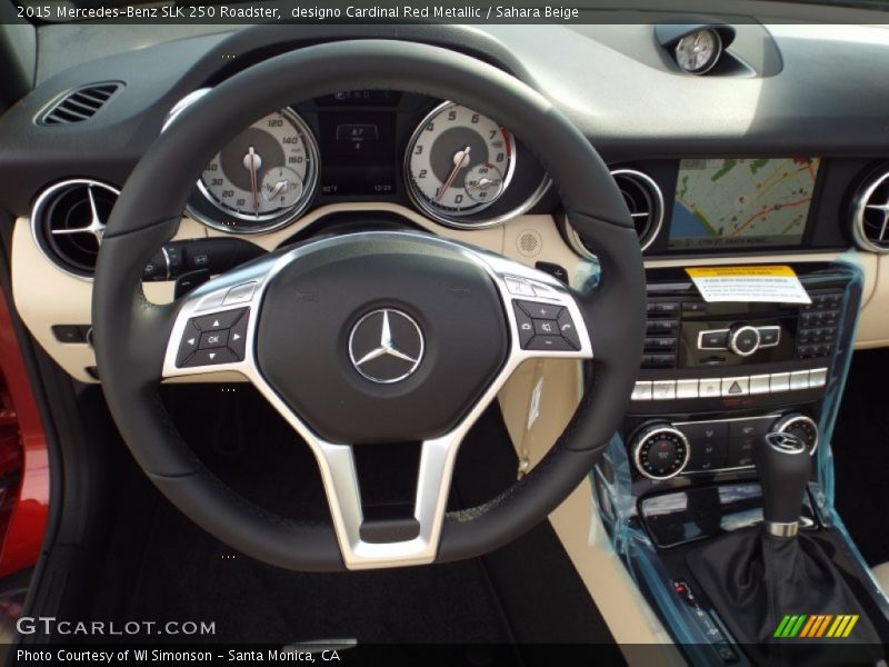 designo Cardinal Red Metallic / Sahara Beige 2015 Mercedes-Benz SLK 250 Roadster