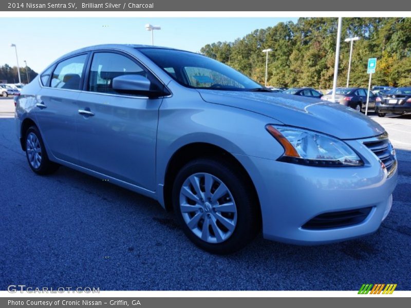 Brilliant Silver / Charcoal 2014 Nissan Sentra SV