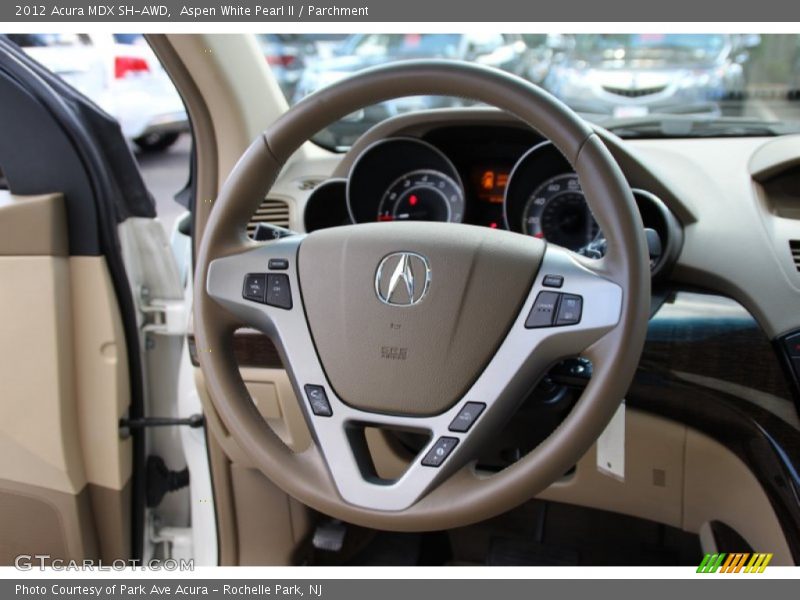Aspen White Pearl II / Parchment 2012 Acura MDX SH-AWD