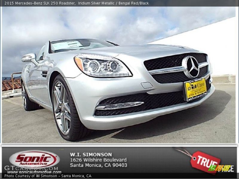 Iridium Silver Metallic / Bengal Red/Black 2015 Mercedes-Benz SLK 250 Roadster