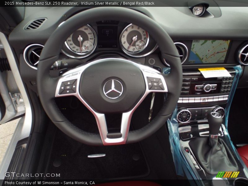 Iridium Silver Metallic / Bengal Red/Black 2015 Mercedes-Benz SLK 250 Roadster
