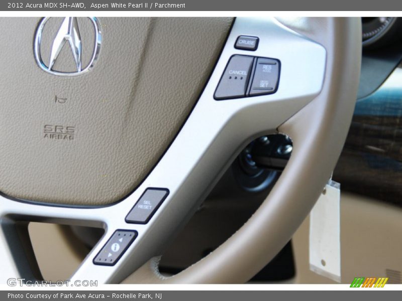 Aspen White Pearl II / Parchment 2012 Acura MDX SH-AWD
