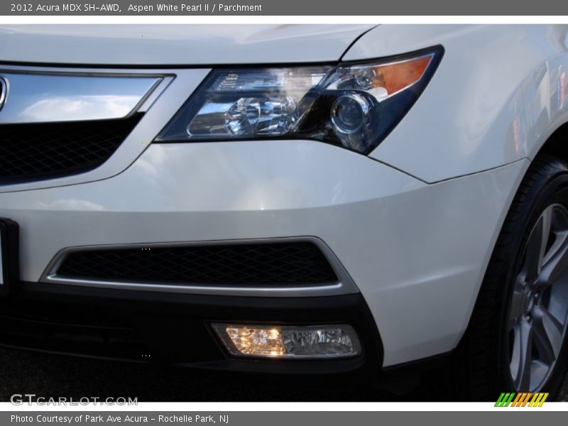 Aspen White Pearl II / Parchment 2012 Acura MDX SH-AWD