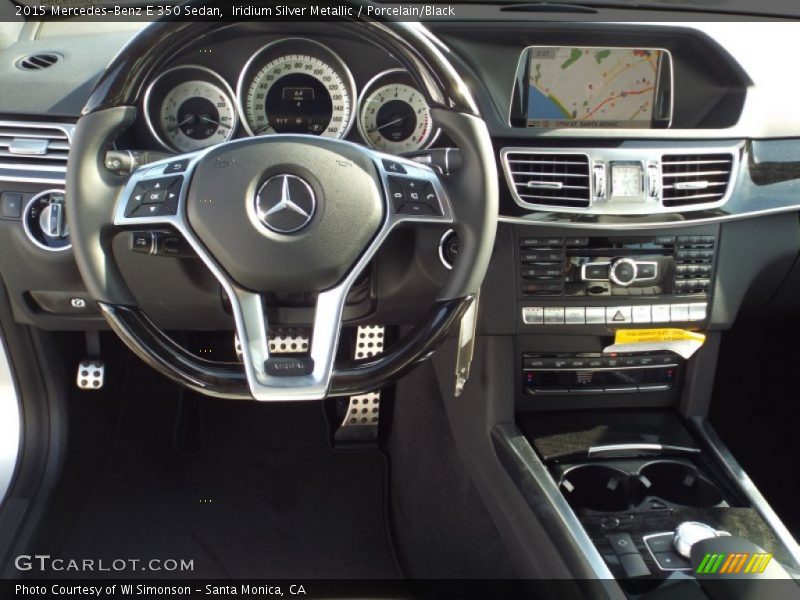 Iridium Silver Metallic / Porcelain/Black 2015 Mercedes-Benz E 350 Sedan