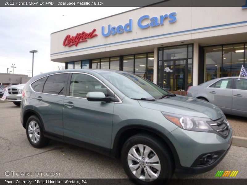 Opal Sage Metallic / Black 2012 Honda CR-V EX 4WD