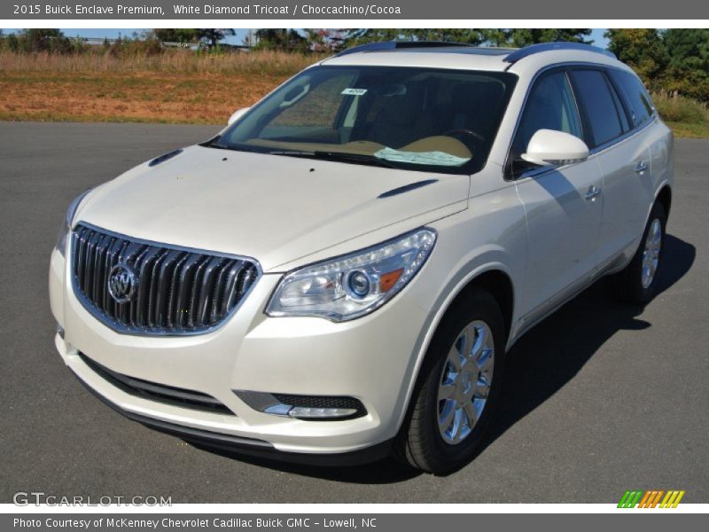White Diamond Tricoat / Choccachino/Cocoa 2015 Buick Enclave Premium