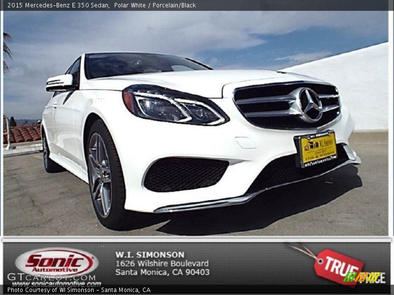Polar White / Porcelain/Black 2015 Mercedes-Benz E 350 Sedan