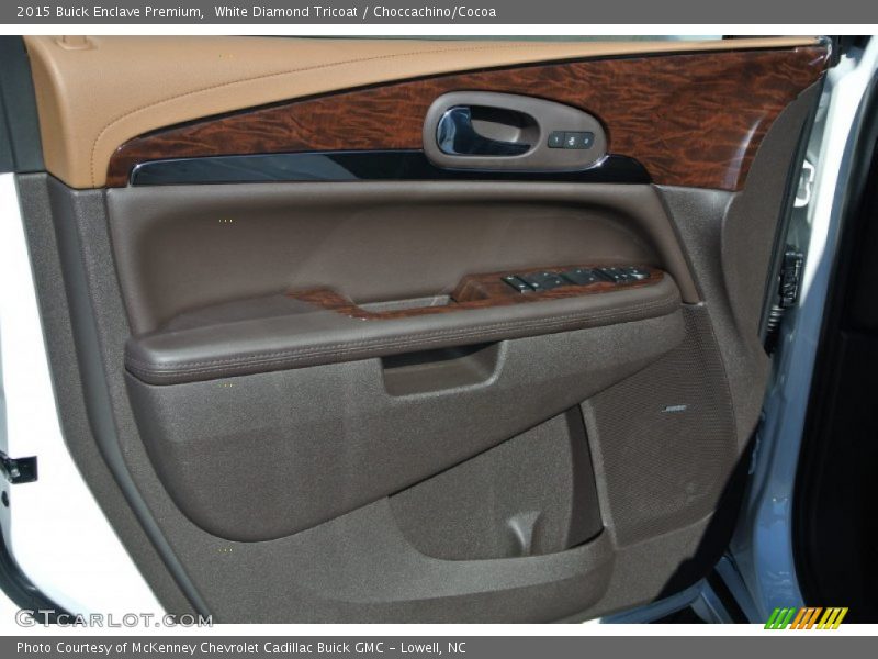 White Diamond Tricoat / Choccachino/Cocoa 2015 Buick Enclave Premium