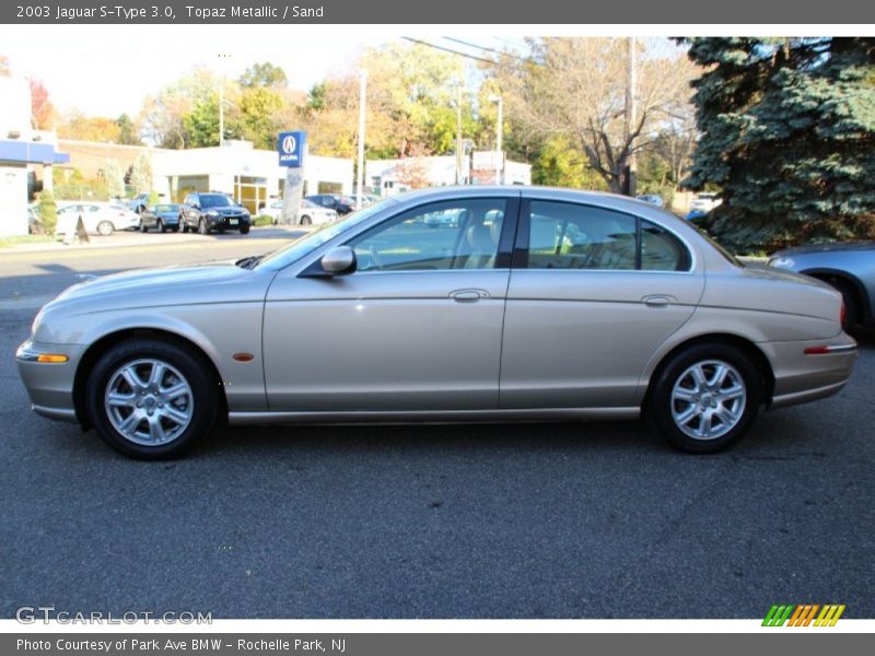 Topaz Metallic / Sand 2003 Jaguar S-Type 3.0