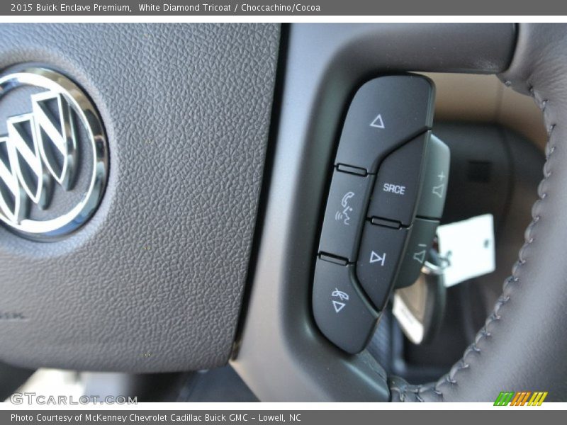White Diamond Tricoat / Choccachino/Cocoa 2015 Buick Enclave Premium