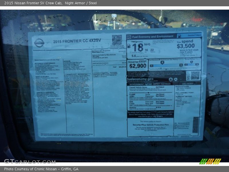 Night Armor / Steel 2015 Nissan Frontier SV Crew Cab