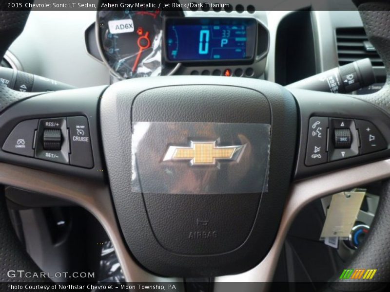 Ashen Gray Metallic / Jet Black/Dark Titanium 2015 Chevrolet Sonic LT Sedan