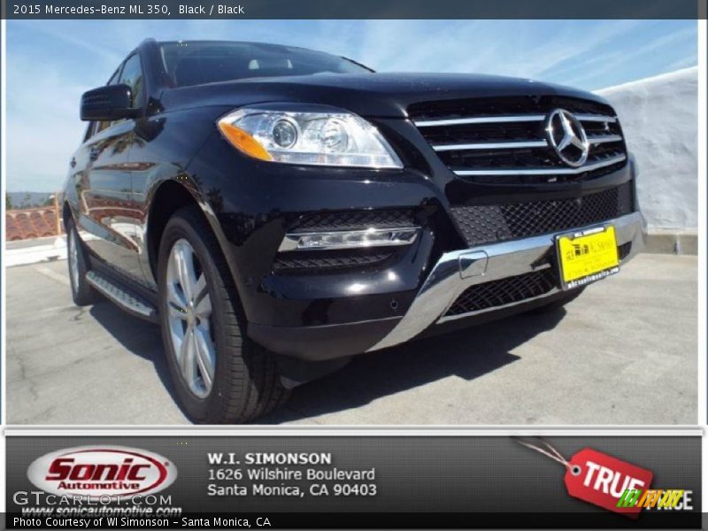 Black / Black 2015 Mercedes-Benz ML 350