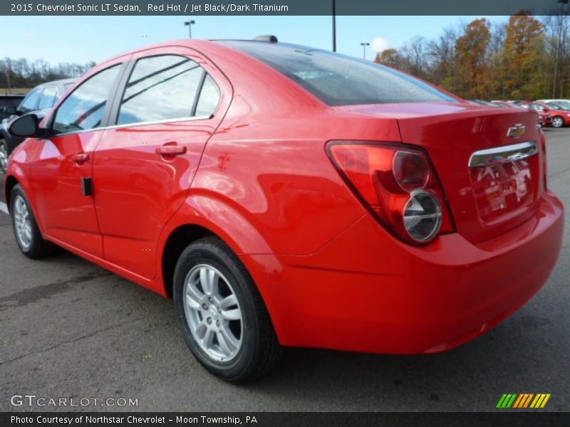 Red Hot / Jet Black/Dark Titanium 2015 Chevrolet Sonic LT Sedan