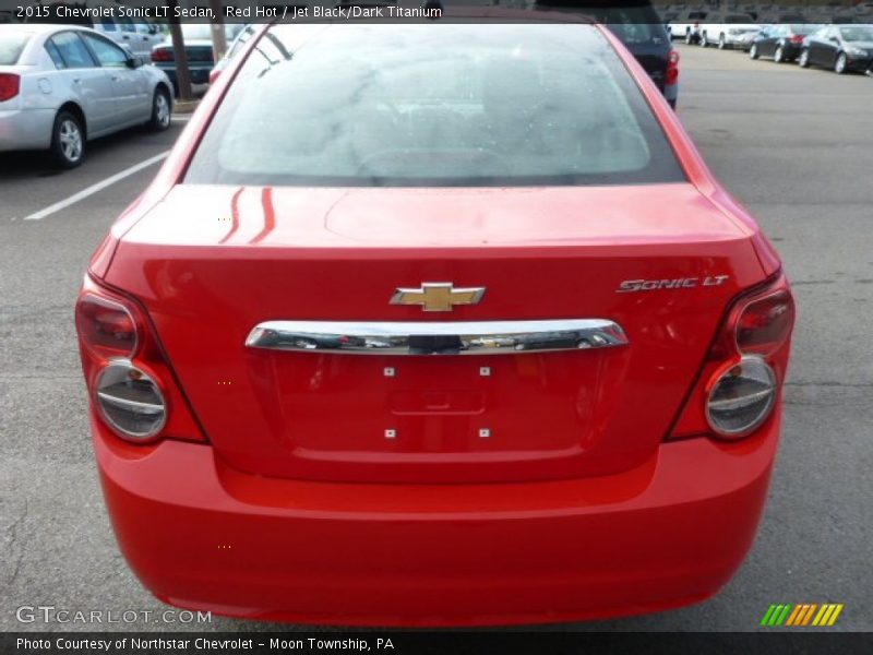 Red Hot / Jet Black/Dark Titanium 2015 Chevrolet Sonic LT Sedan