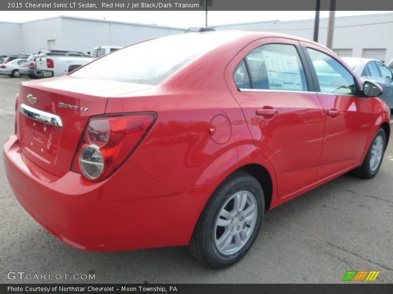 Red Hot / Jet Black/Dark Titanium 2015 Chevrolet Sonic LT Sedan