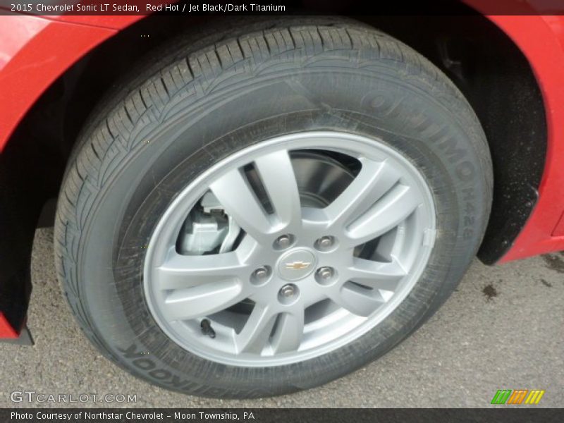 Red Hot / Jet Black/Dark Titanium 2015 Chevrolet Sonic LT Sedan