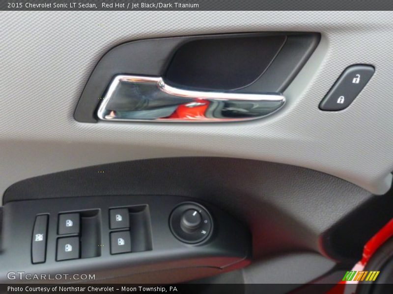 Red Hot / Jet Black/Dark Titanium 2015 Chevrolet Sonic LT Sedan