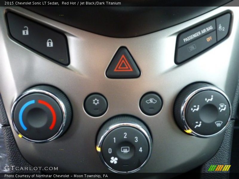 Red Hot / Jet Black/Dark Titanium 2015 Chevrolet Sonic LT Sedan