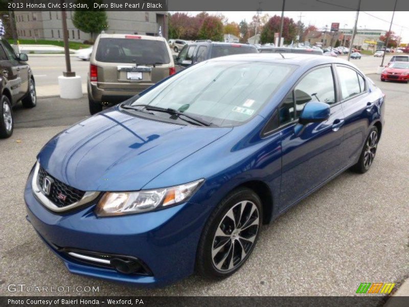 Dyno Blue Pearl / Black 2013 Honda Civic Si Sedan
