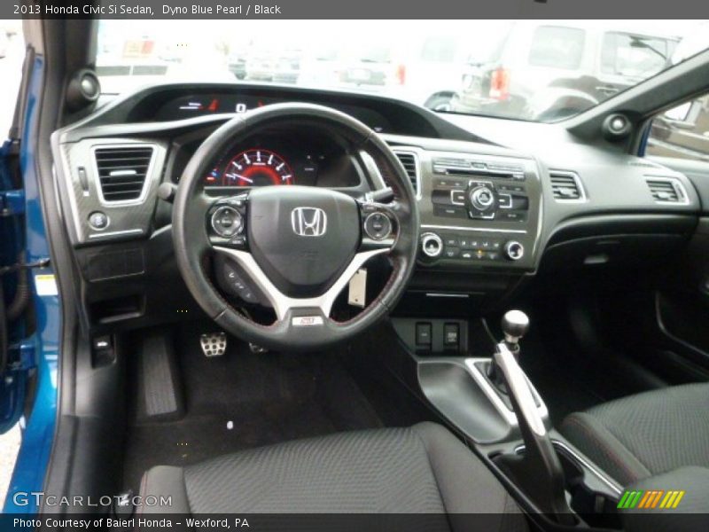 Dyno Blue Pearl / Black 2013 Honda Civic Si Sedan