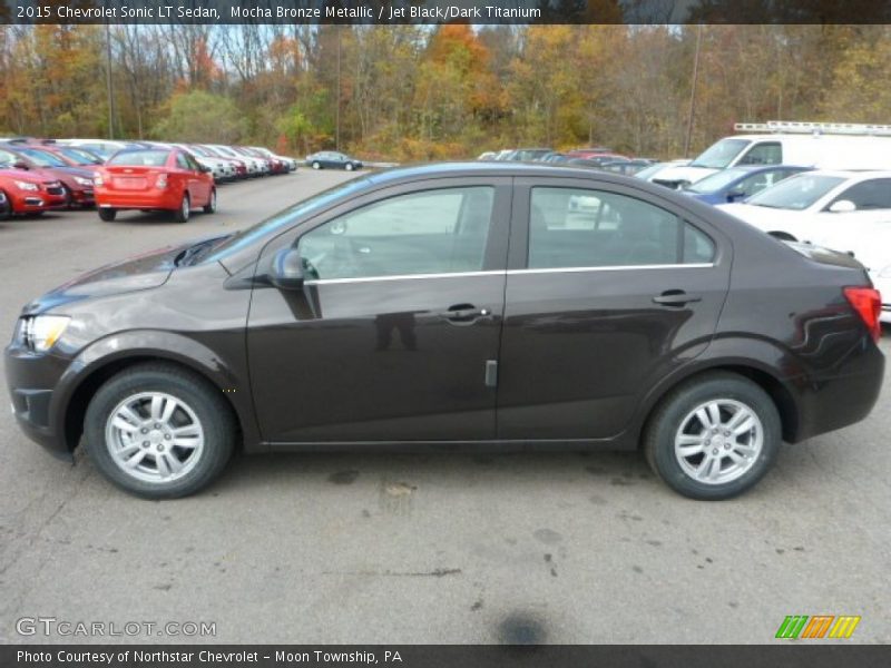 Mocha Bronze Metallic / Jet Black/Dark Titanium 2015 Chevrolet Sonic LT Sedan