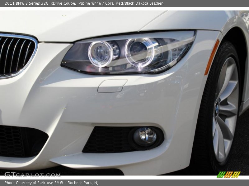 Alpine White / Coral Red/Black Dakota Leather 2011 BMW 3 Series 328i xDrive Coupe