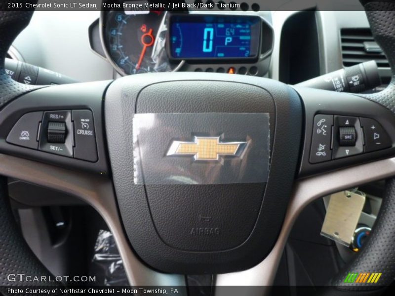 Mocha Bronze Metallic / Jet Black/Dark Titanium 2015 Chevrolet Sonic LT Sedan