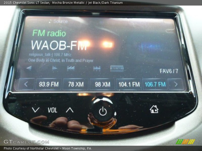 Mocha Bronze Metallic / Jet Black/Dark Titanium 2015 Chevrolet Sonic LT Sedan