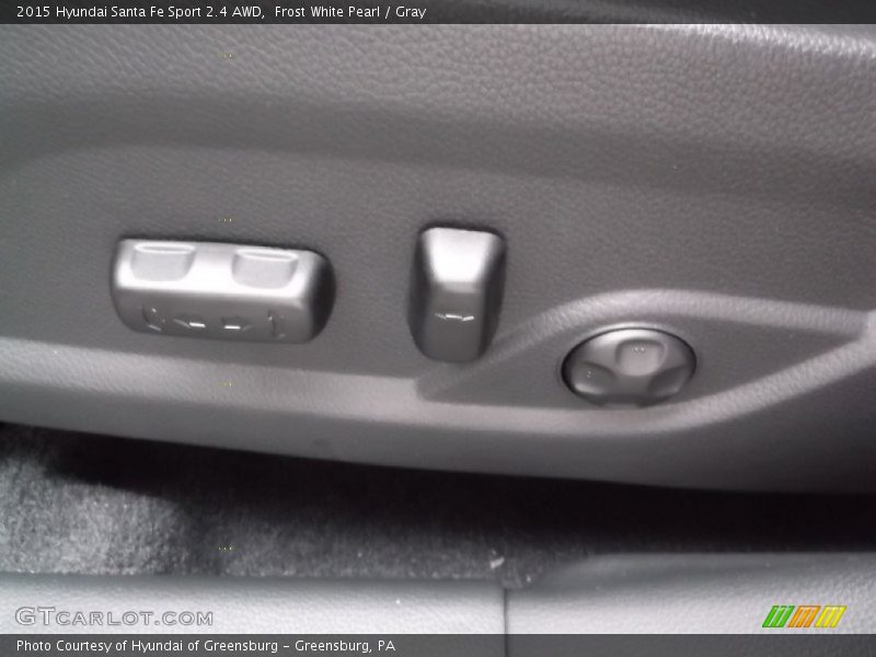 Frost White Pearl / Gray 2015 Hyundai Santa Fe Sport 2.4 AWD