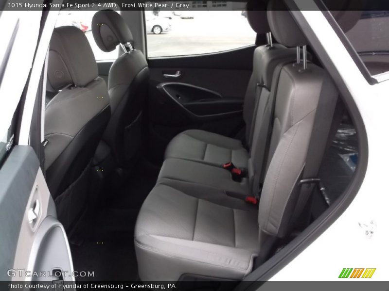 Frost White Pearl / Gray 2015 Hyundai Santa Fe Sport 2.4 AWD