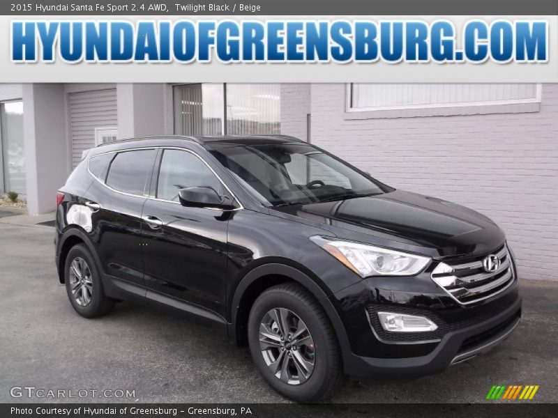Twilight Black / Beige 2015 Hyundai Santa Fe Sport 2.4 AWD