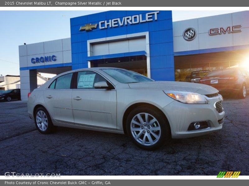 Champagne Silver Metallic / Jet Black 2015 Chevrolet Malibu LT