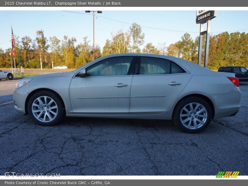 Champagne Silver Metallic / Jet Black 2015 Chevrolet Malibu LT