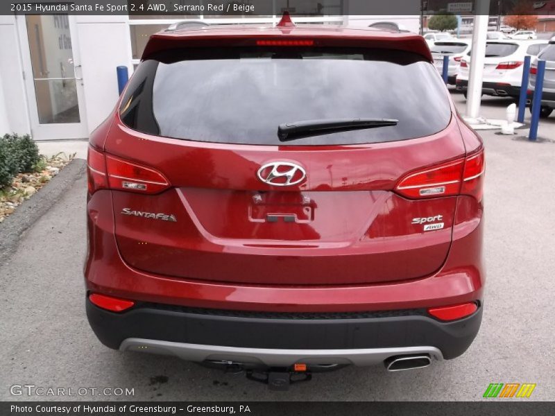 Serrano Red / Beige 2015 Hyundai Santa Fe Sport 2.4 AWD