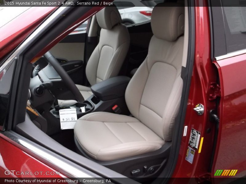 Serrano Red / Beige 2015 Hyundai Santa Fe Sport 2.4 AWD