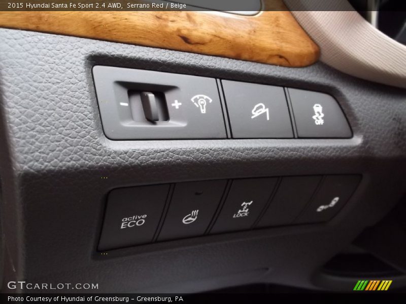 Serrano Red / Beige 2015 Hyundai Santa Fe Sport 2.4 AWD