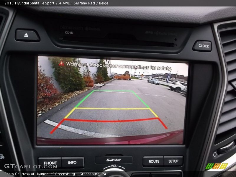 Serrano Red / Beige 2015 Hyundai Santa Fe Sport 2.4 AWD