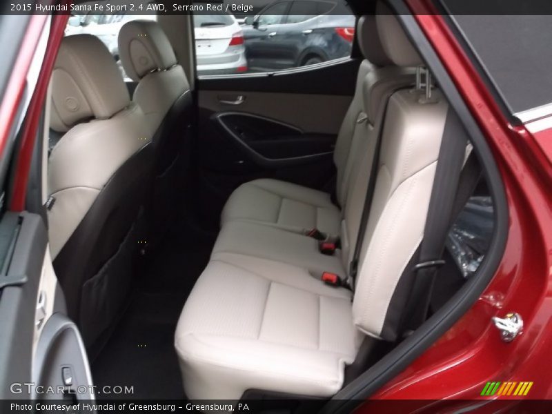Serrano Red / Beige 2015 Hyundai Santa Fe Sport 2.4 AWD