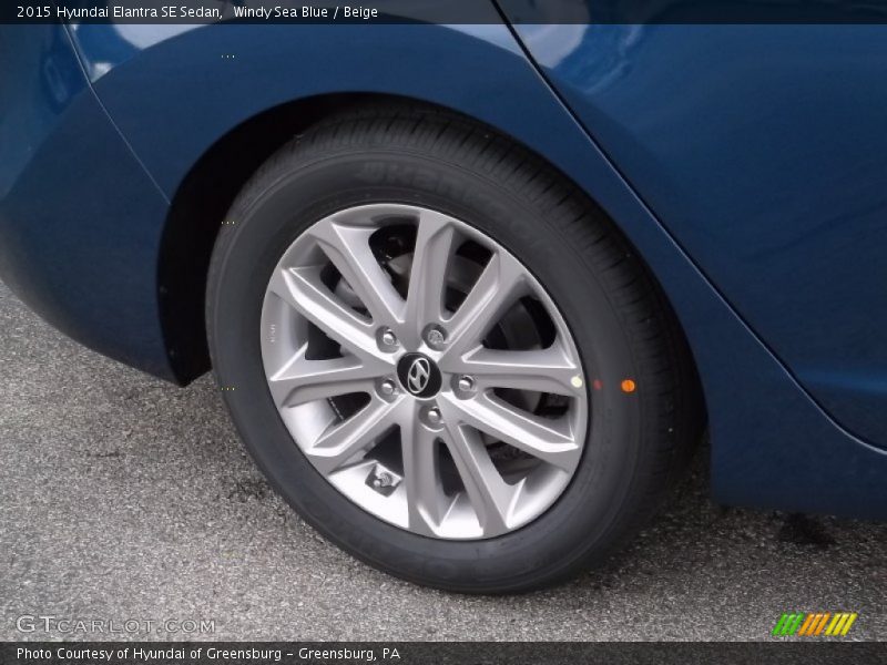 Windy Sea Blue / Beige 2015 Hyundai Elantra SE Sedan