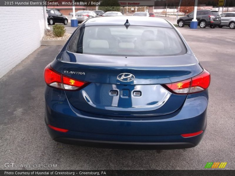Windy Sea Blue / Beige 2015 Hyundai Elantra SE Sedan