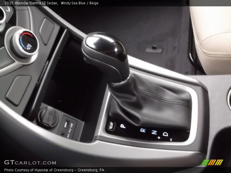 Windy Sea Blue / Beige 2015 Hyundai Elantra SE Sedan